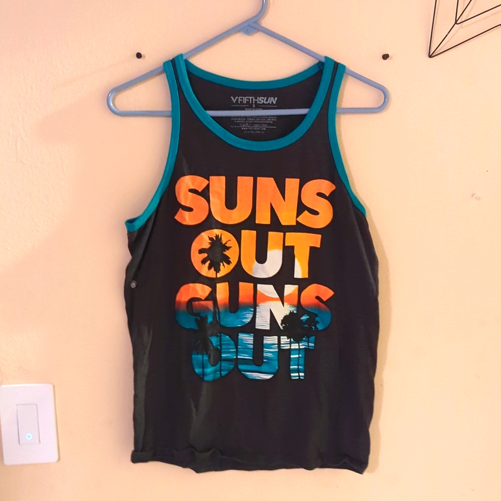 Sun's out guns out tank top sm